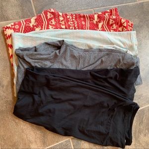 Lot of 4 lularoe TC leggings- including new black!
